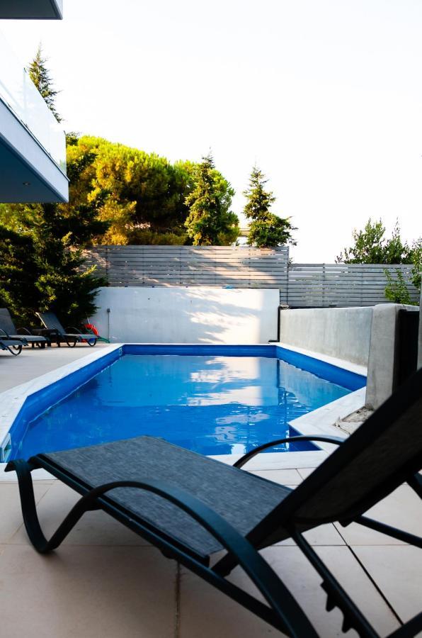 Seaview Pool Villa Near Beach And Athens Airport Pórto Ráfti Kültér fotó