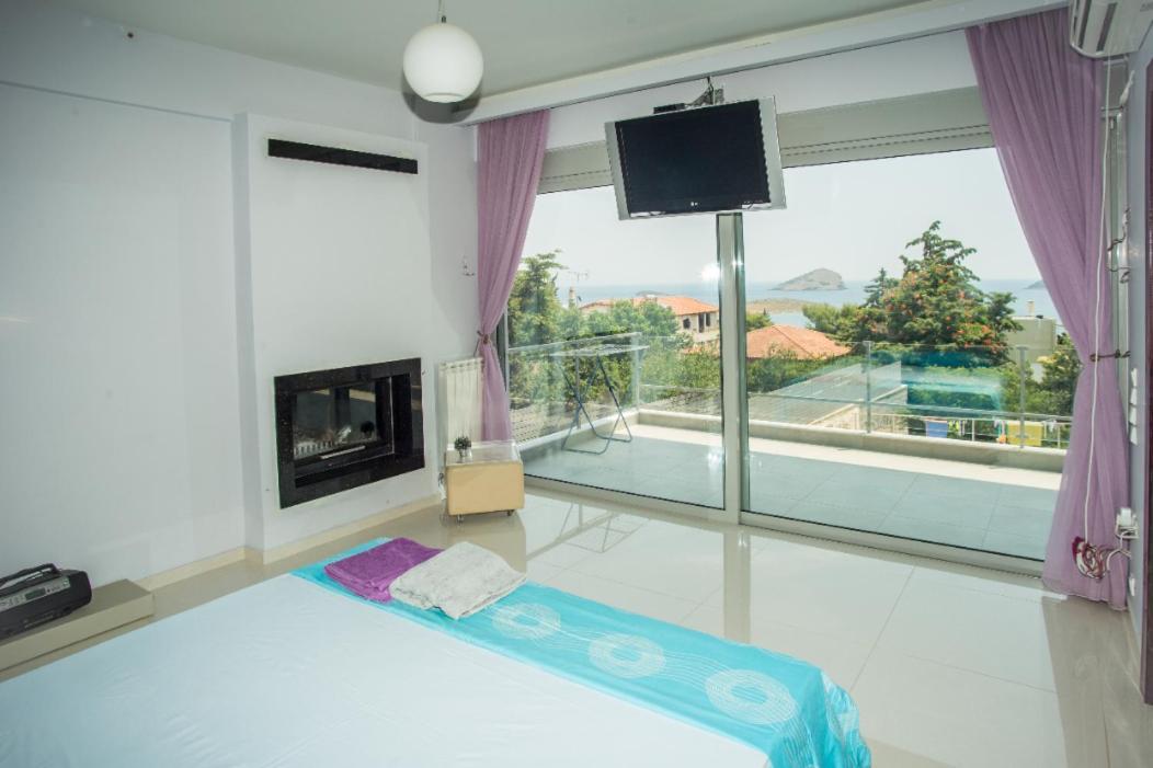 Seaview Pool Villa Near Beach And Athens Airport Pórto Ráfti Kültér fotó