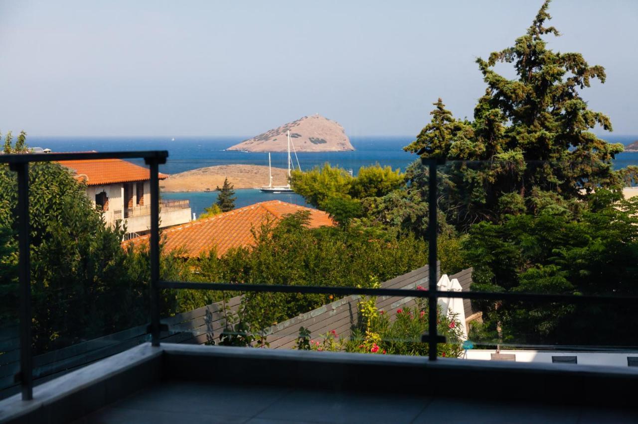 Seaview Pool Villa Near Beach And Athens Airport Pórto Ráfti Kültér fotó
