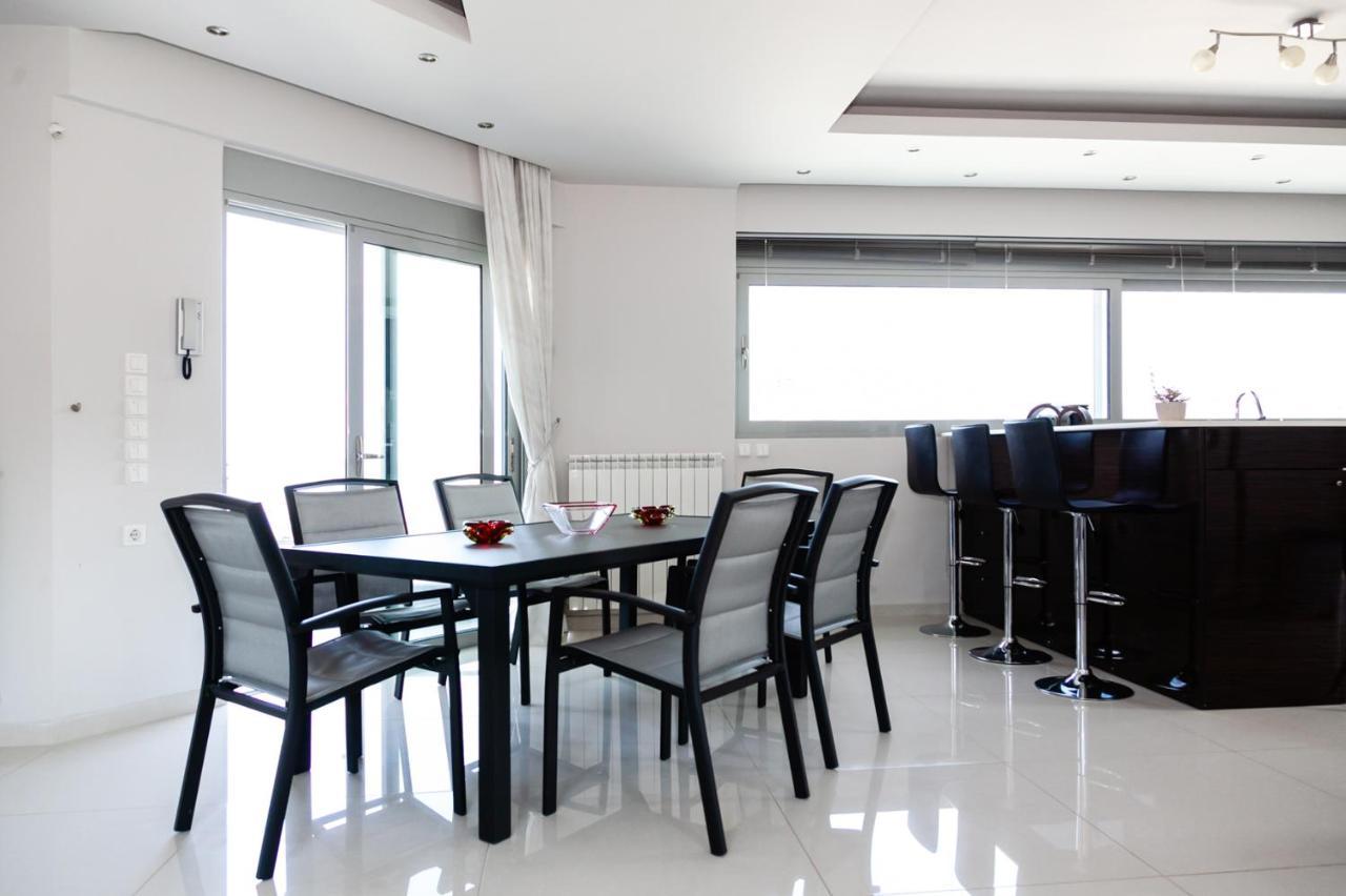 Seaview Pool Villa Near Beach And Athens Airport Pórto Ráfti Kültér fotó