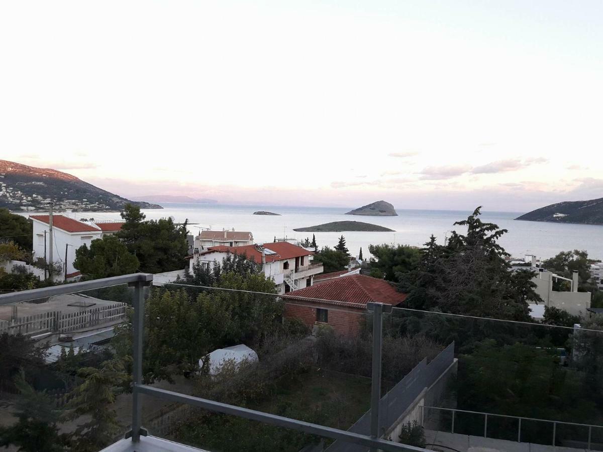 Seaview Pool Villa Near Beach And Athens Airport Pórto Ráfti Kültér fotó