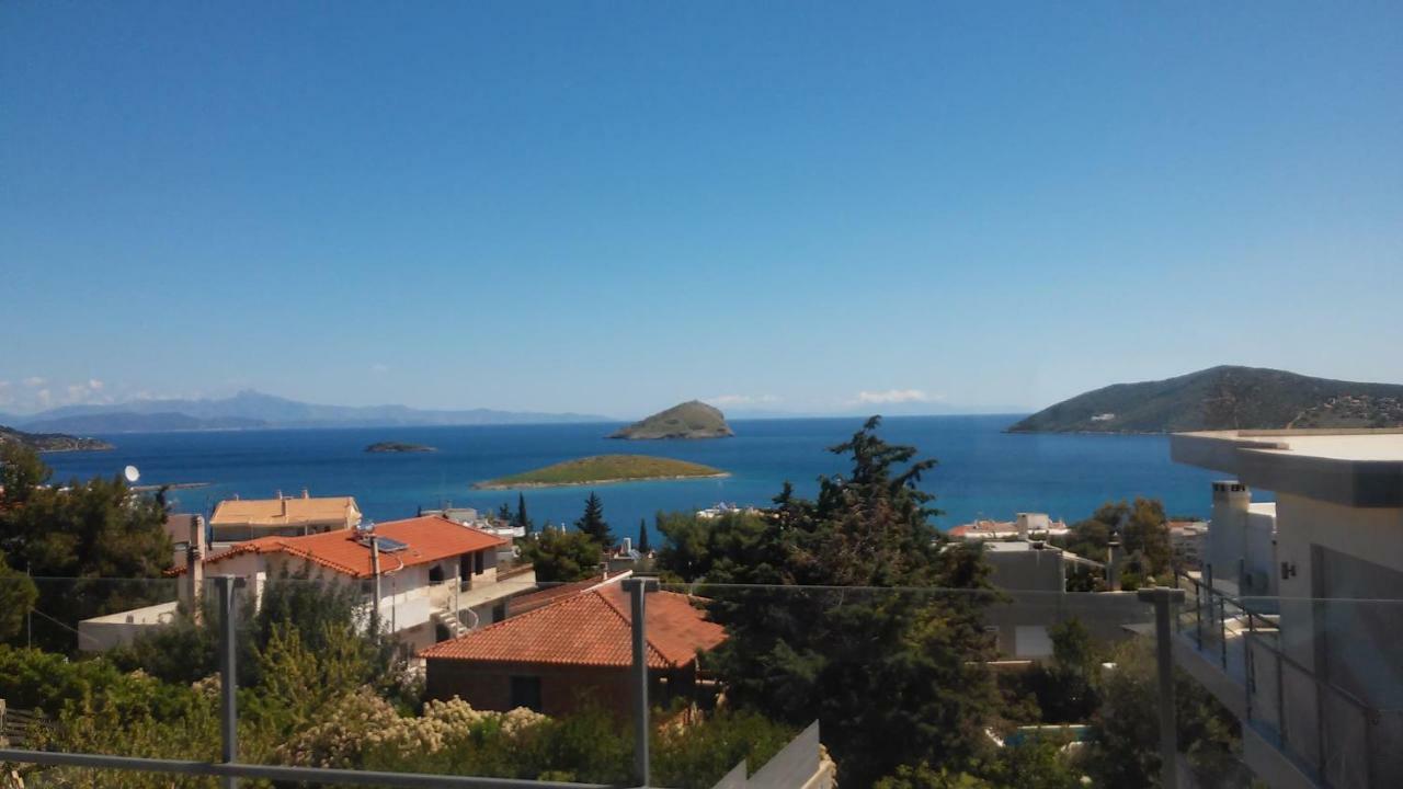 Seaview Pool Villa Near Beach And Athens Airport Pórto Ráfti Kültér fotó