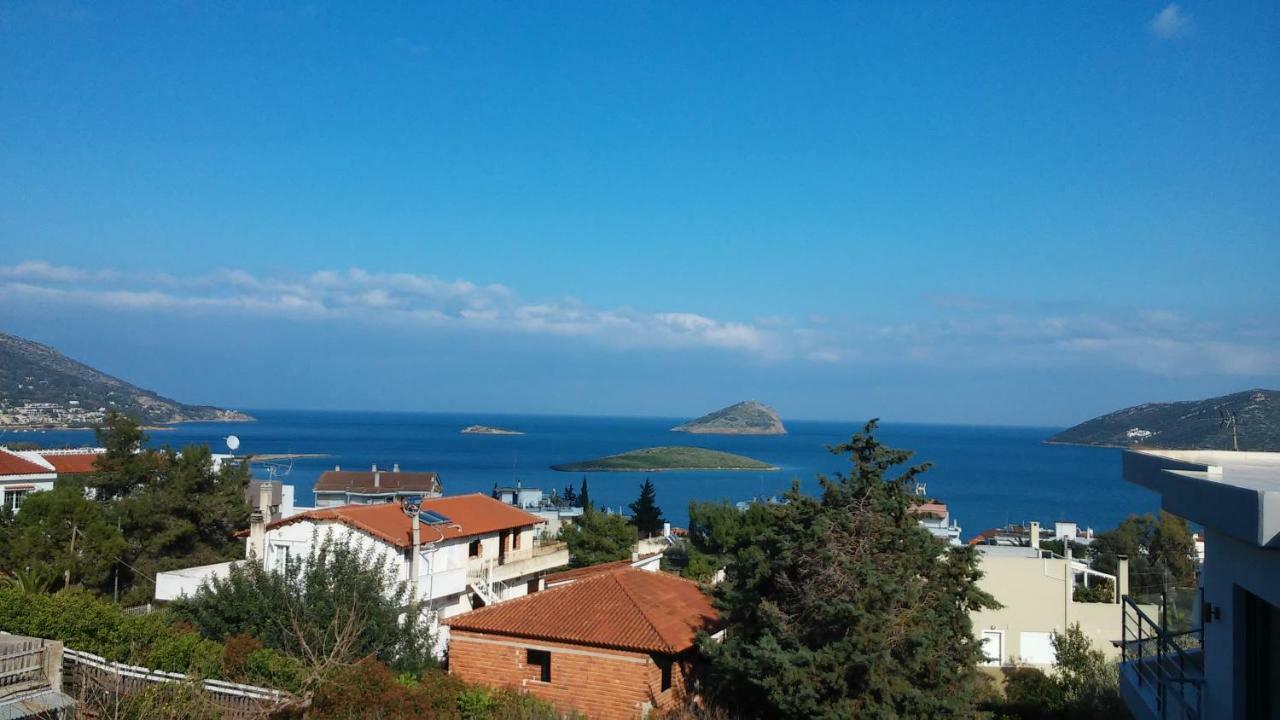 Seaview Pool Villa Near Beach And Athens Airport Pórto Ráfti Kültér fotó